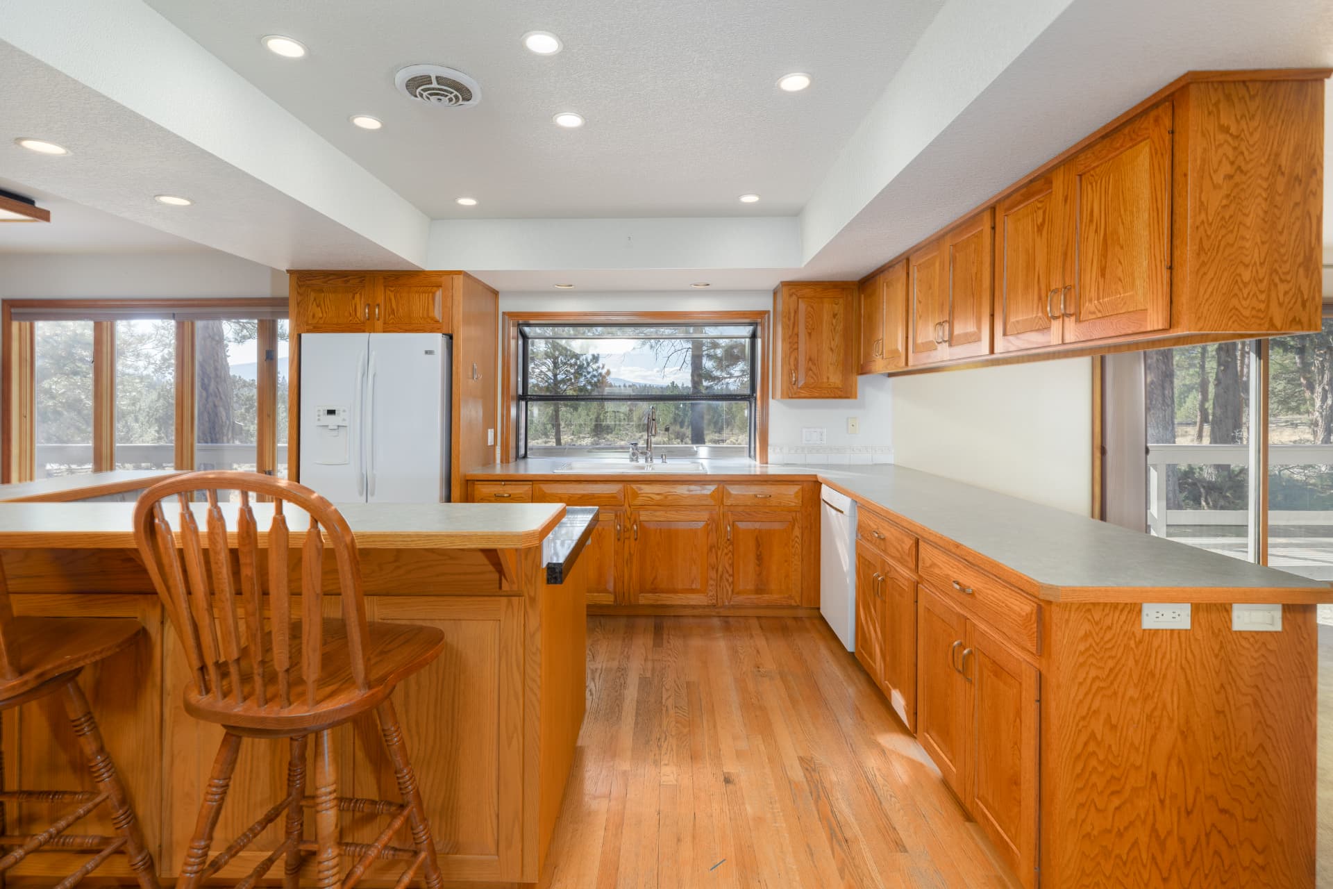 Kitchen with wood cabinetry