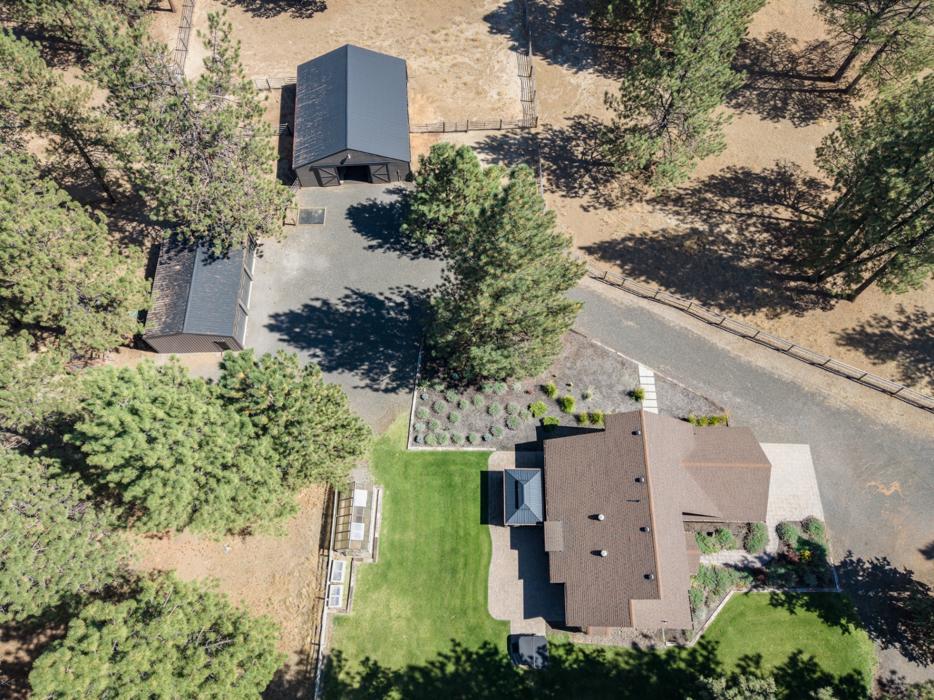 Overhead drone photograph